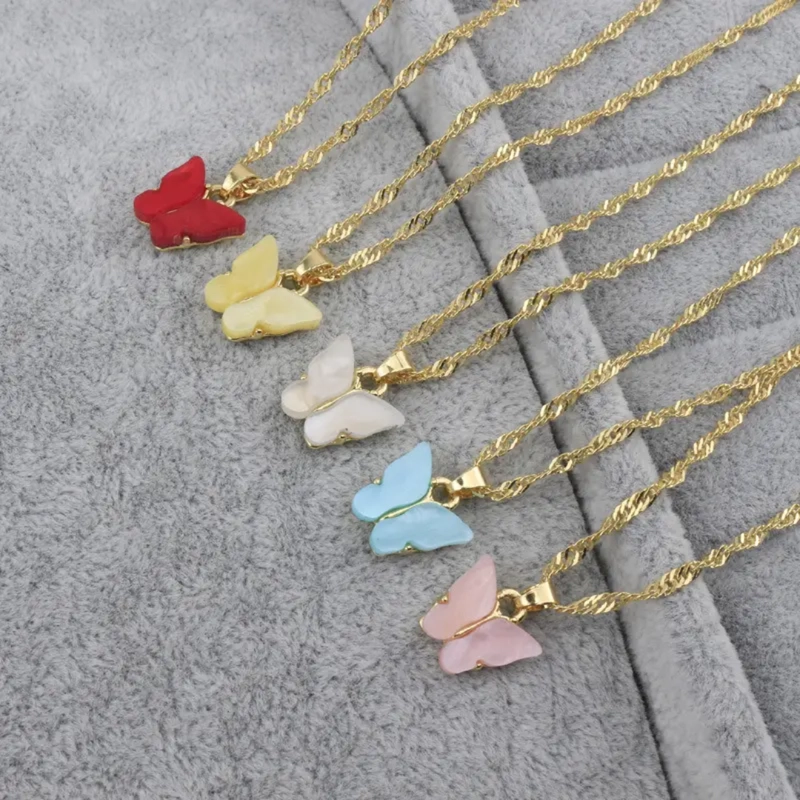 Product image KAHASIL - Kalung Titanium Wanita Anti Karat Luntur Fashion Gaya Korea Buterfly KH021 all variant HITAM